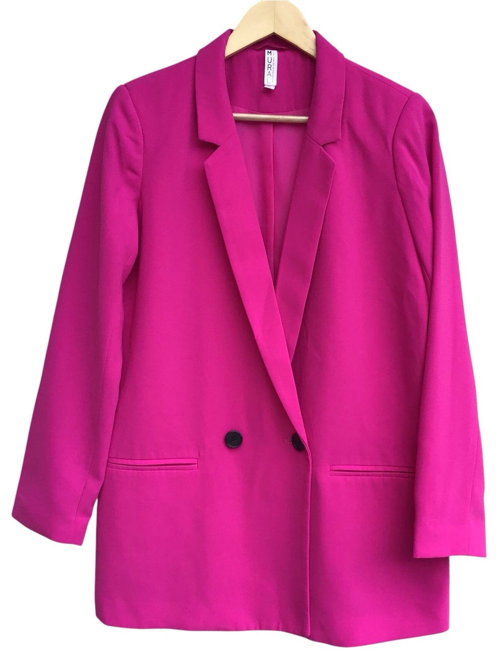 Mural Art Has No Boundaries Bright Pink Artsy Blazer Size M